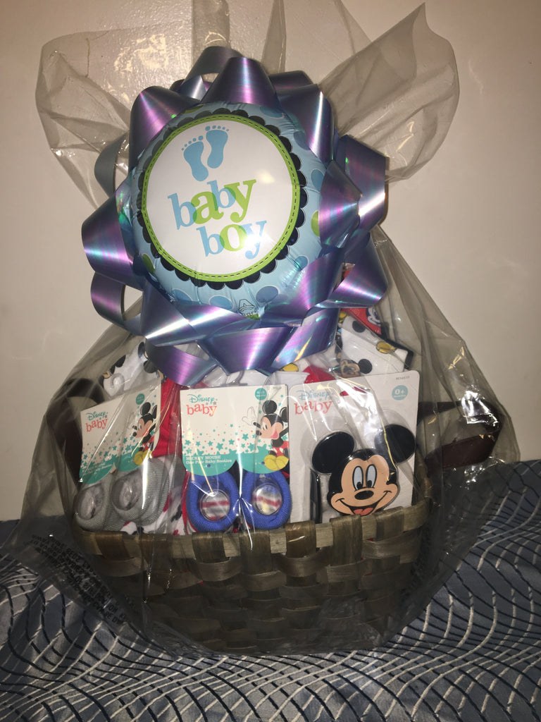 Mickey Mouse baby gift basket