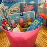 Kids Pepper Pig themed Candy/Activity Basket